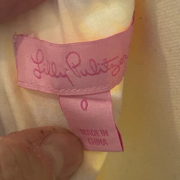 Lilly Pulitzer vintage first impressions floral Lace yellow white mini dress 0 - Picture 7 of 12